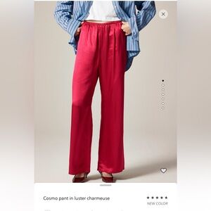 NWT J Crew Cosmo satin pant in luster charmeuse